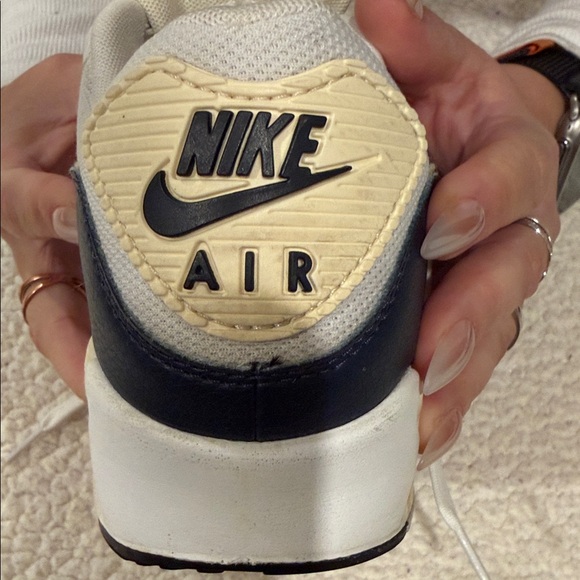 Women’s Nike Air White, Blue, and Tobacco Sneakers - Picture 3 of 9